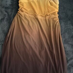 Elegant Ombre Strapless Dress